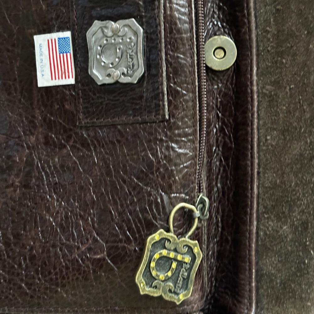 Vintage 💖 BellaAna Leather Purse with genuine turquoise inlays. 💎 One of a kind. - Picture 15 of 16